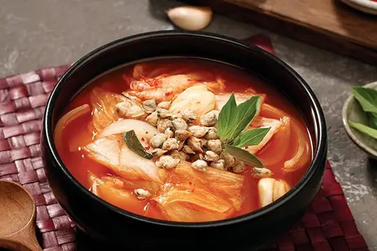 canh hen kim chi 500