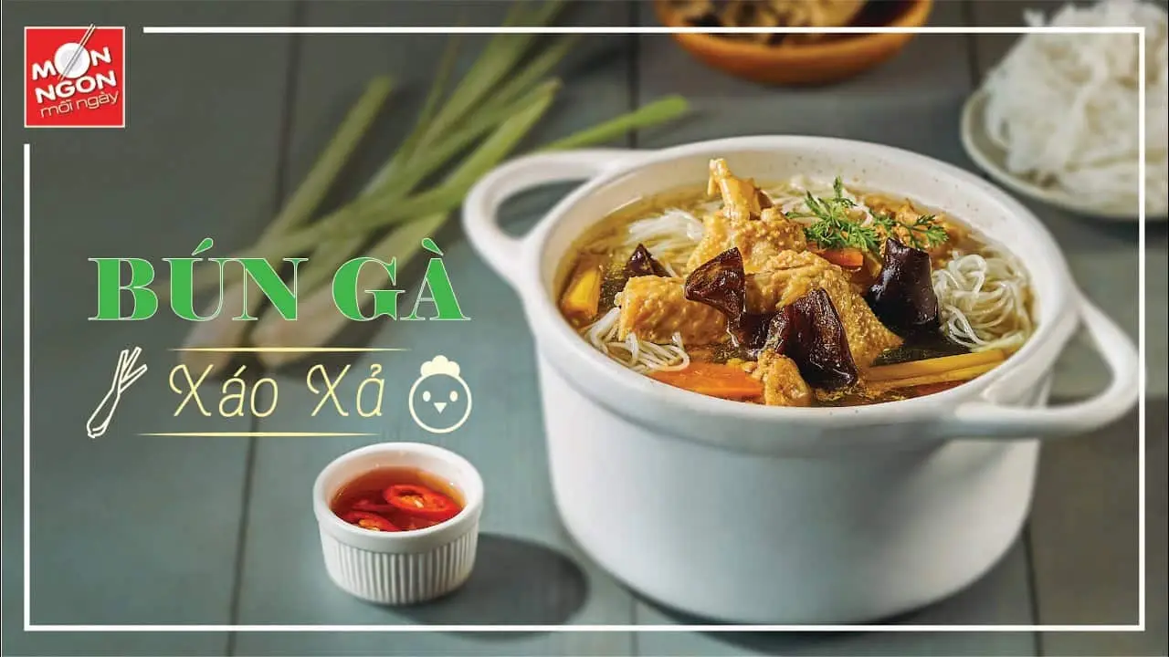 bun ga xao sa