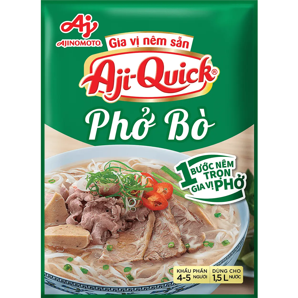 Gia vị n&ecirc;m sẵn Aji-Quick&reg; Phở B&ograve;