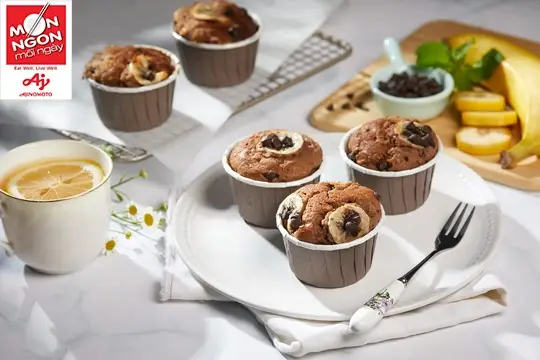B&aacute;nh muffin chuối socola