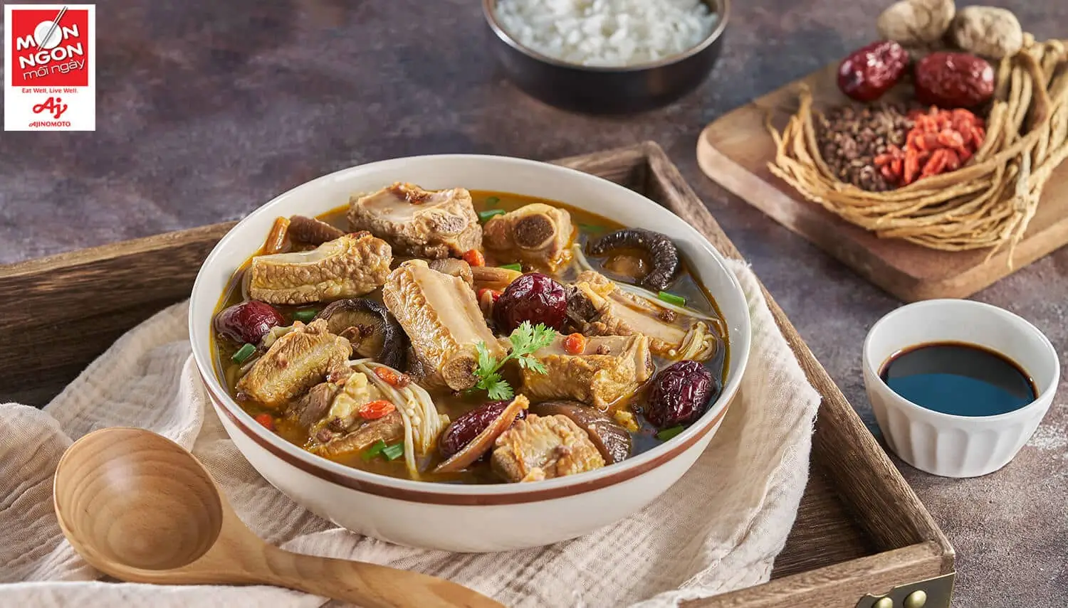 canh sườn non xuy&ecirc;n ti&ecirc;u