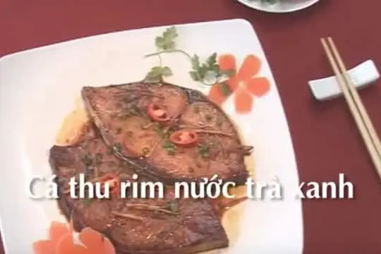 c&aacute; thu rim nước tr&agrave; xanh