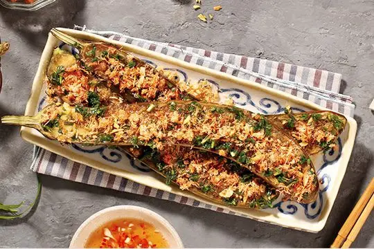 c&agrave; t&iacute;m nướng t&ocirc;m ch&aacute;y mỡ hẹ