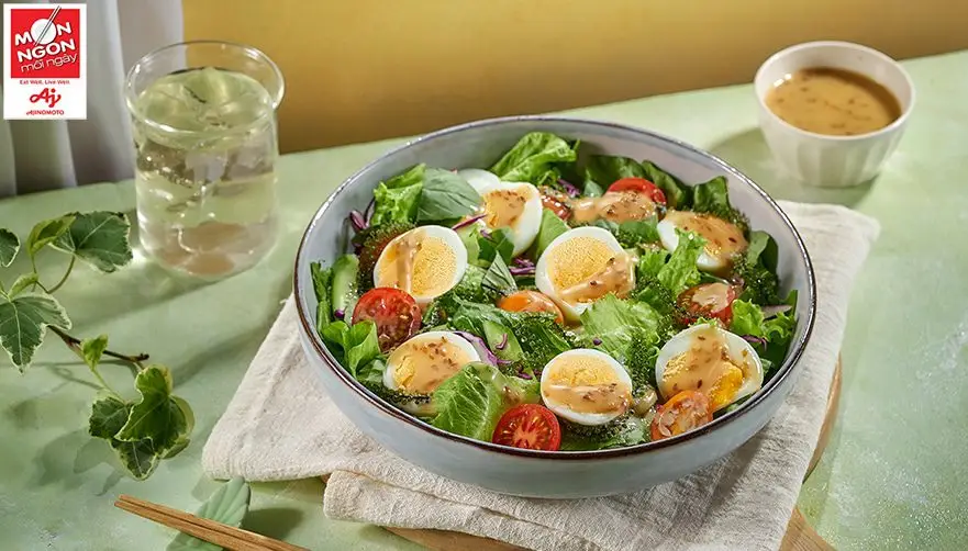 salad rong nho xốt m&egrave; rang