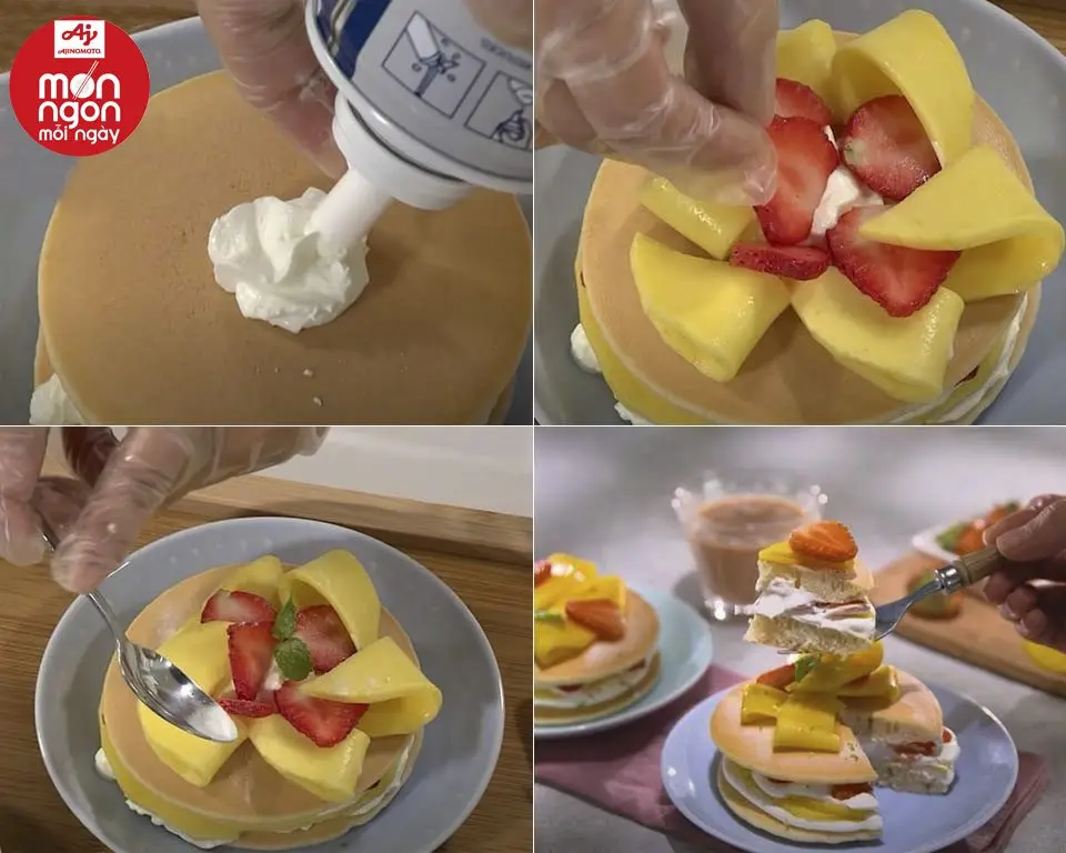cach lam pancake xoai buoc 5