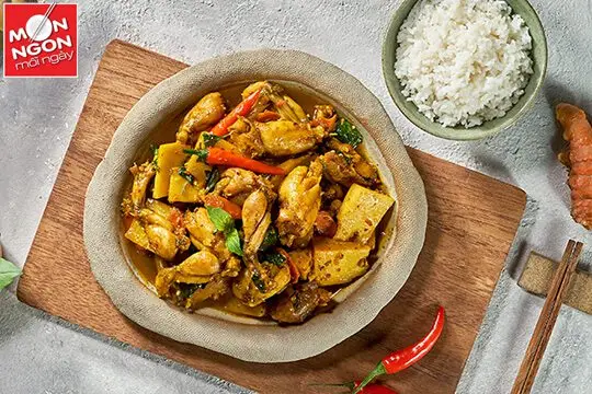 Ếch kho măng l&aacute; quế