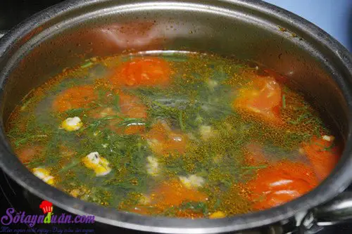 c&aacute;ch l&agrave;m m&oacute;n canh hến nấu chua 4