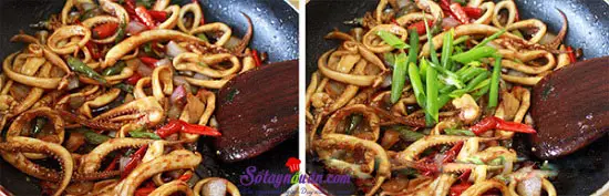 c&aacute;ch chế biến mực x&agrave;o chua cay 5