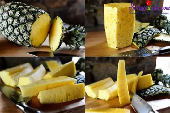 c&aacute;ch l&agrave;m t&ocirc;m xi&ecirc;n dứa nướng cực đon giản 5