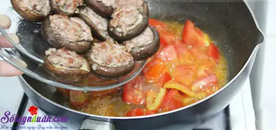 Nấm nhồi thịt sốt c&agrave; 7