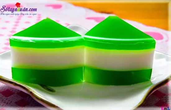 c&aacute;ch l&agrave;m thạch rau c&acirc;u hai tầng 10