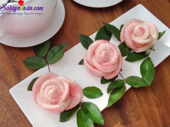 c&aacute;c bước l&agrave;m b&aacute;nh bao hoa hồng 8