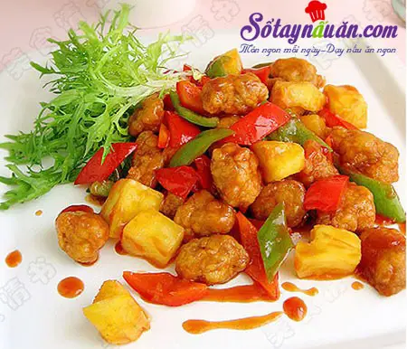 Hướng dẫn l&agrave;m thịt chi&ecirc;n xốt dứa chua ngọt tuyệt hảo