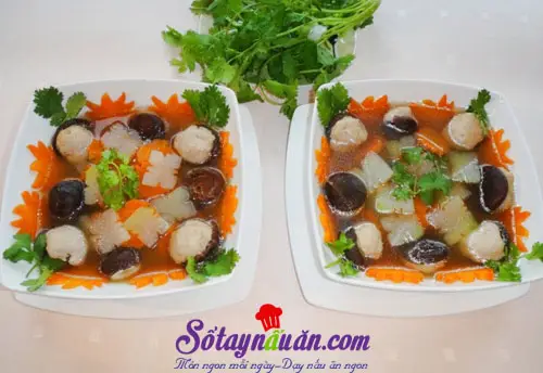 Hướng dẫn nấu canh mọc nấm hương 6