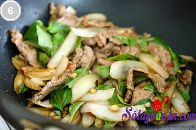 Thịt b&ograve; x&agrave;o h&uacute;ng quế 6