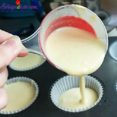 c&aacute;ch l&agrave;m cupcake sầu ri&ecirc;ng 10