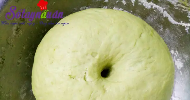 C&aacute;ch l&agrave;m b&aacute;nh bao chay nh&acirc;n tr&agrave; xanh cực dễ cực ngon 3