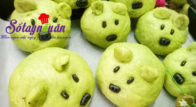 C&aacute;ch l&agrave;m b&aacute;nh bao chay nh&acirc;n tr&agrave; xanh cực dễ cực ngon