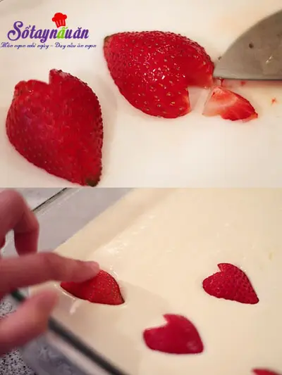 C&aacute;ch l&agrave;m cheesecake thạch tr&aacute;i tim tặng người thương 10