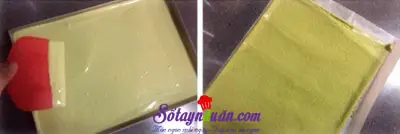 C&aacute;ch l&agrave;m b&aacute;nh b&ocirc;ng lan cuộn vị tr&agrave; xanh 4