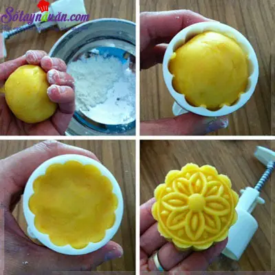 Hướng dẫn l&agrave;m b&aacute;nh trung thu kiểu Hồng K&ocirc;ng cực dễ 10