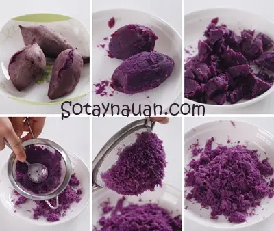c&aacute;ch nấu ch&egrave; khoai lang t&iacute;m 4