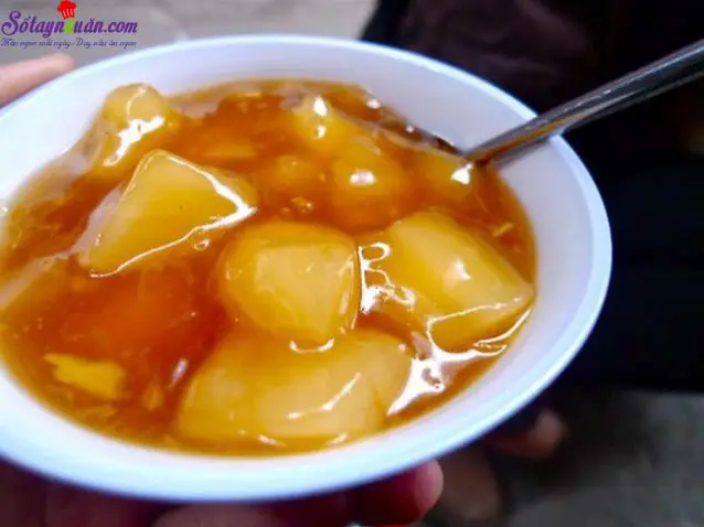 c&aacute;ch nấu ch&egrave; sắn n&oacute;ng 4