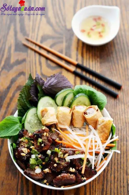 c&aacute;ch l&agrave;m b&uacute;n thịt nướng 5