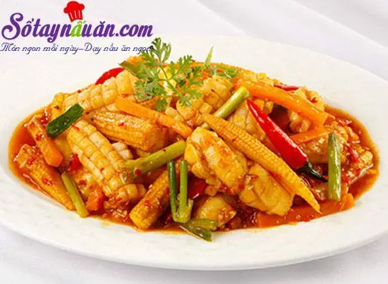 ng&ocirc; bao tử x&agrave;o mực chay