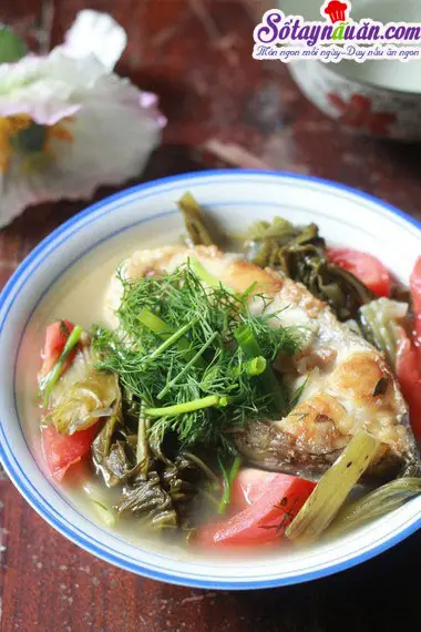 C&aacute;ch nấu canh c&aacute; nấu dưa chua