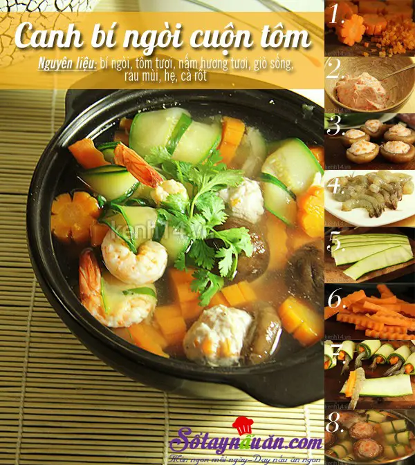 Canh b&iacute; cuộn t&ocirc;m 1