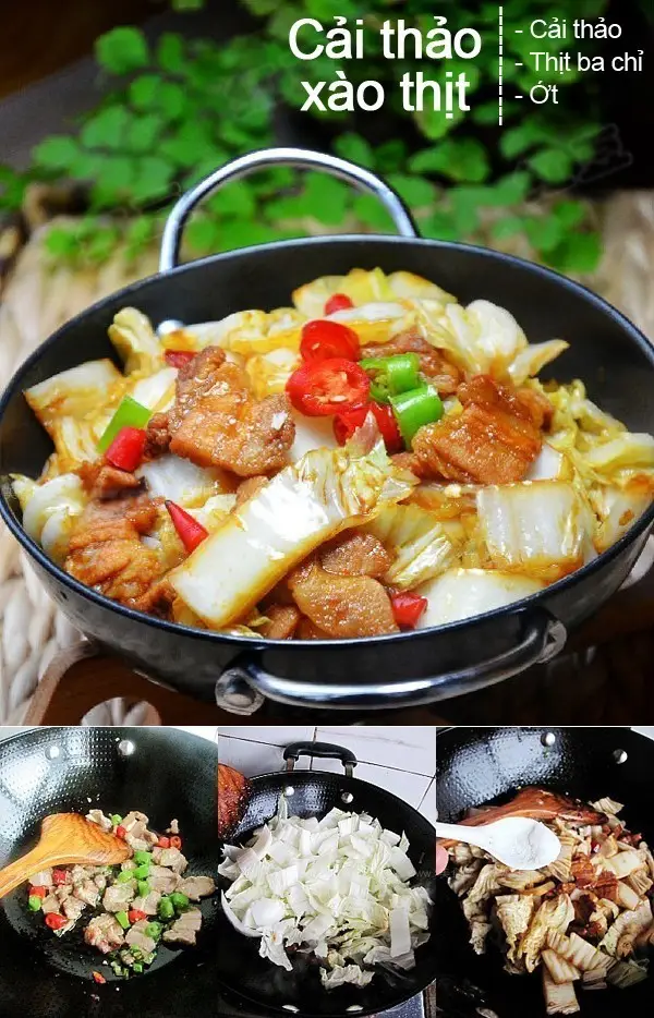 Cải thảo x&agrave;o thịt 1