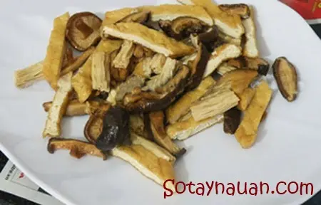 Cải x&agrave;o nấm hương 3
