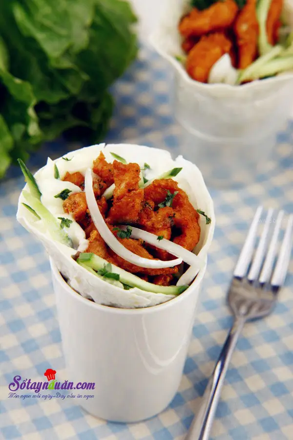 Hướng dẫn c&aacute;ch l&agrave;m g&agrave; burrito Mexico 1