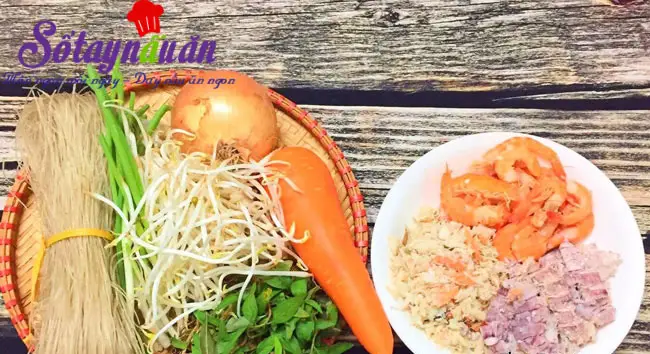 nguy&ecirc;n liệu miến x&agrave;o hải sản