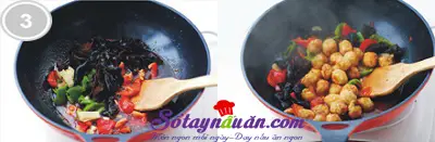 Trứng c&uacute;t x&agrave;o mộc nhĩ chua ngọt 3