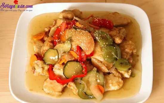 C&aacute;ch l&agrave;m thịt chua ngọt kiểu H&agrave;n 15