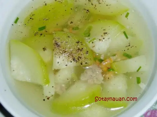 Hướng dẫn cách nấu canh bí xanh (bí đao) thịt băm tại nhà